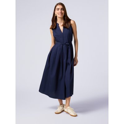 Robe évasée sans manches réalisée en popeline de coton OLTRE