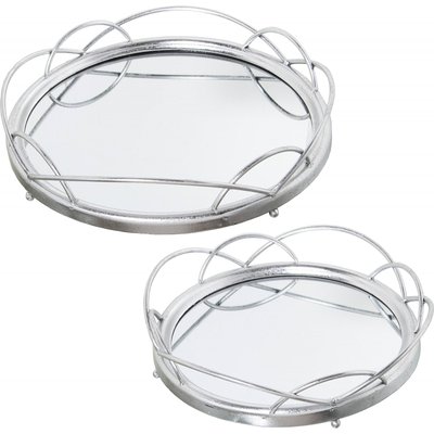 Plat en métal miroir (lot de 2) RECOLLECTION