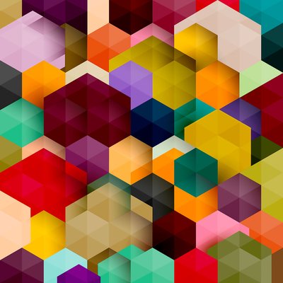 Tableau abstrait cubes HEXOA