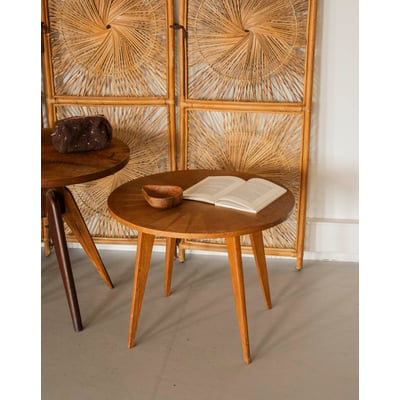 Table basse au motif marqueté Léonie N°1139 - Bon état DEBONGOUT