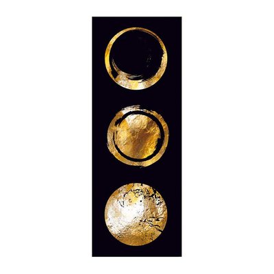 Toile décorative Golden circle 30 x 80 cm HANAH HOME