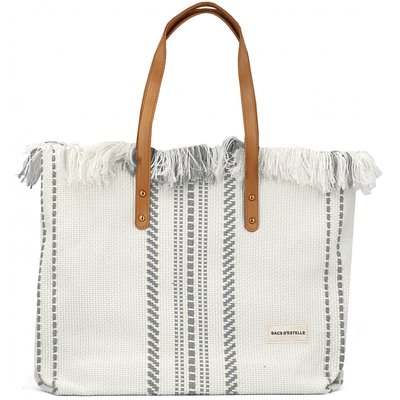 Sac à main cabas anses longues BLEU CERISE