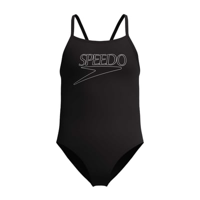 Maillot de bain 1 pièce à bretelles fines motif/style logo SPEEDO