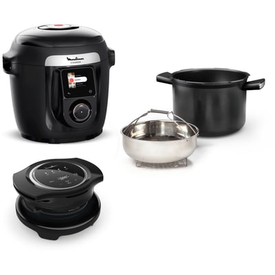 Cookeo YY5449FB noir connecté 6 L, 9 modes de cuisson + extra crisp, 150 recettes MOULINEX