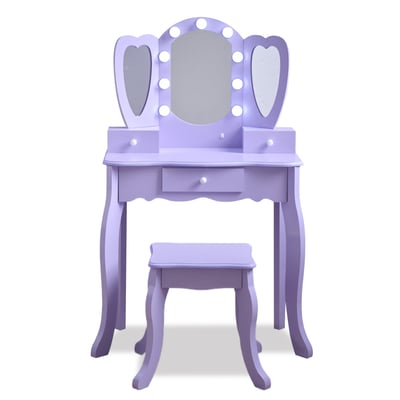Coiffeuse cœur avec miroir LED & tiroirs TEAMSON KIDS