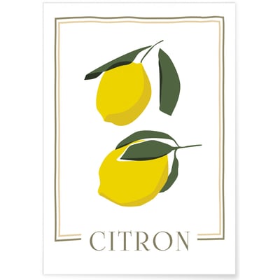 Affiche Abstract Citron L'AFFICHERIE