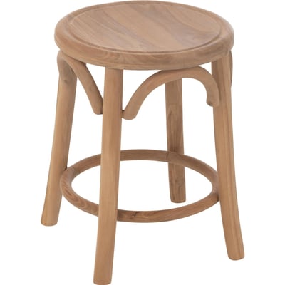 Tabouret rond en bois de teck RECOLLECTION