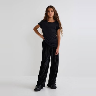 Pantalon plissé en velours MONOPRIX