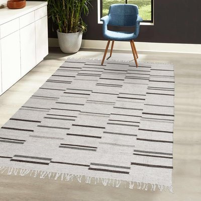 Tapis kilim fait à la main en laine motif géométrique UN AMOUR DE TAPIS