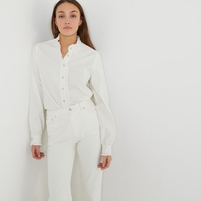 Chemise en denim col victorien, manches longues LA REDOUTE COLLECTIONS