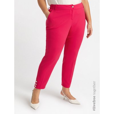 Pantalon droit avec boutons en bas et poches italiennes FIORELLA RUBINO