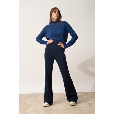 Pantalon Évasé Navy Margret JUST CASHMERE