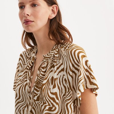 T-shirt estampada, gola redonda, mangas curtas ANNE WEYBURN