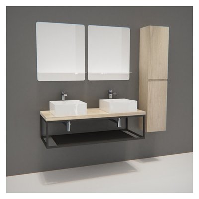 Meuble double +vasque +miroir +colonne WILL MOB IN