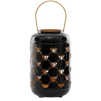 Lanterne ronde ajourée en métal Abeille 20 x 32 cm JARDINDECO