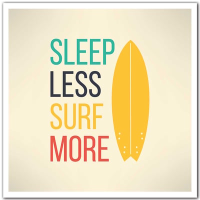 Poster Affiche illustration citation et surf report HEXOA