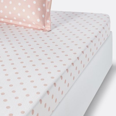 Drap housse flanelle imprimé pois, Clarisse LA REDOUTE INTERIEURS