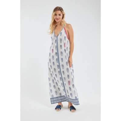Robe longue à bretelles en coton PLUMES ARMOR-LUX