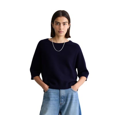 DfC Pullover relaxed en fil de coton compact MARC O’POLO DENIM