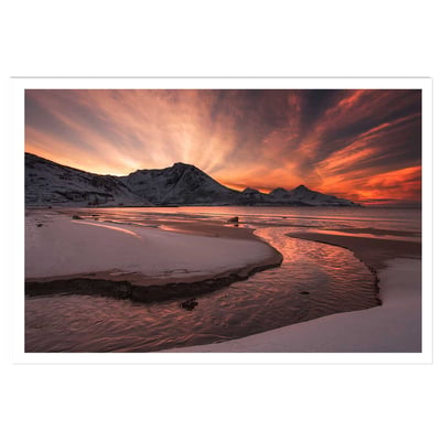 Affiche paysage Golden sunset HEXOA