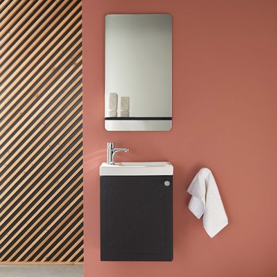 Ensemble meuble lave-mains+miroir+robinet AVA MOB IN