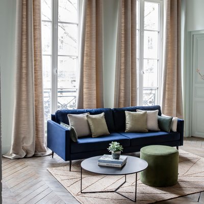 Rideau Orsso Tamisant en Jacquard texturé 647gr/m2 Ecru 136x350 cm MADURA