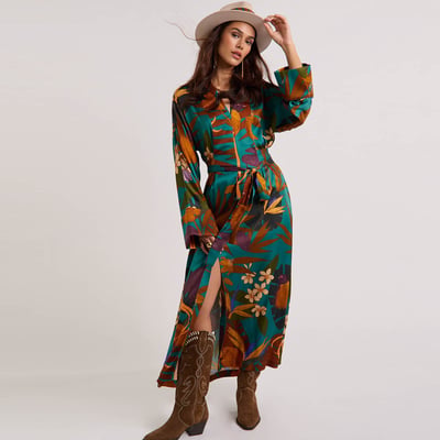 Robe longue à nouer JOLINE WILD