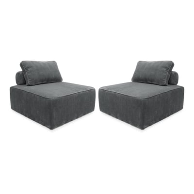Chauffeuse pour canapé modulable velours côtelé (lot de 2) LAO SWEEEK