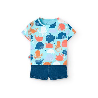 Ensemble t-shirt imprimé et pantalon court BOBOLI