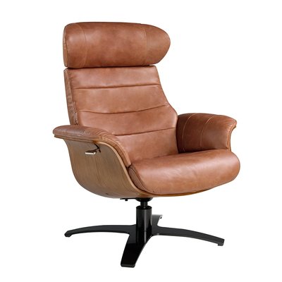 Fauteuil pivotant en cuir ANGEL CERDA