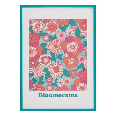 Affiche encadrée motif fleurs 50x70cm CHA CHA POP ATMOSPHERA