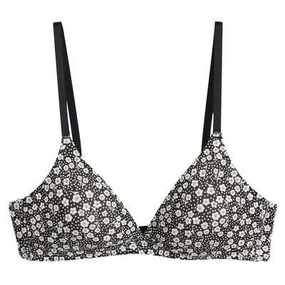 Floral Cotton Triangle Bra without Underwiring LA REDOUTE COLLECTIONS