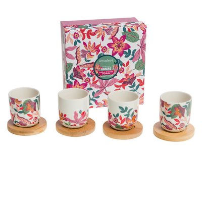 Coffret de 4 tasses expresso  -KAMAE AMADEUS