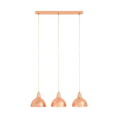 Chrome Strip Bar with 3 Domed Mini Pendants Ceiling Light SO'HOME