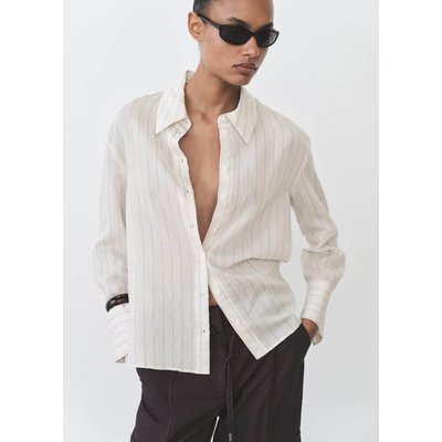 Chemise imprimée rayures MANGO