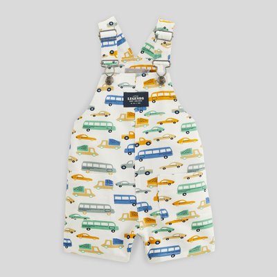 Salopette courte imprimée en coton BIO GOTS BOUT'CHOU