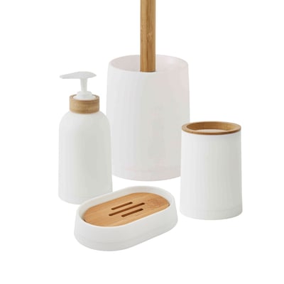 Set salle de bain uni 4 pièces en bambou PRIMA GUY LEVASSEUR