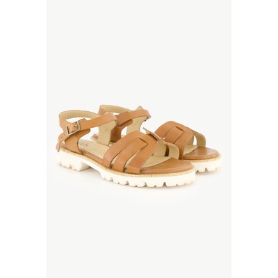 Sandales en cuir avec triple bride. Largeur ULLA POPKEN