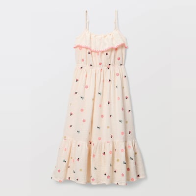 Robe longue à bretelles imprimée en coton MONOPRIX