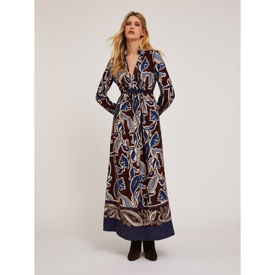 Robe longue en viscose à imprimé foulard MOTIVI