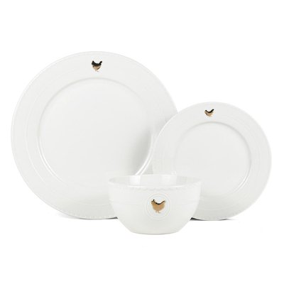 Service 18 pièces blanc et or - "gallus" LAGUIOLE CUISSON