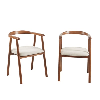 Chaise chêne couleur noyer (lot de 6)  LORENZ SORELH