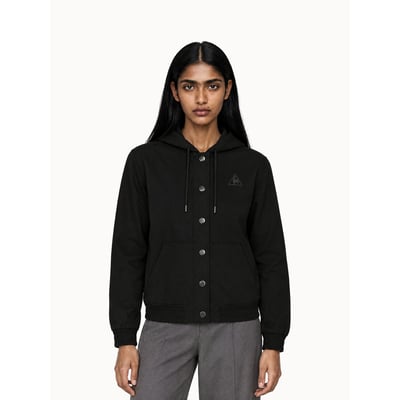 Veste à capuche en sergé de coton Essentiels ton/ton LE COQ SPORTIF