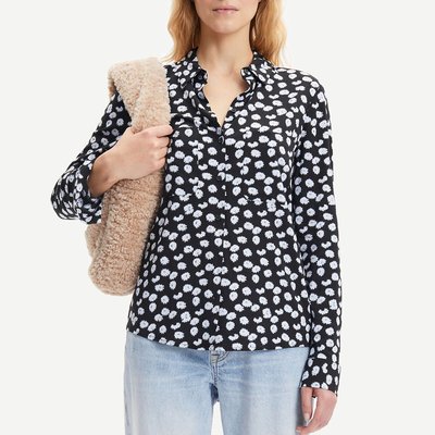 Floral Print Blouse with Long Sleeves SAMSOE AND SAMSOE