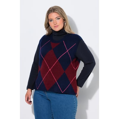 Pull sans manches, motif losange et col rond ULLA POPKEN