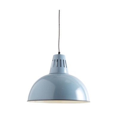 Lampe suspension vintage en métal laqué diamètre 38cm Bleu AUBRY GASPARD