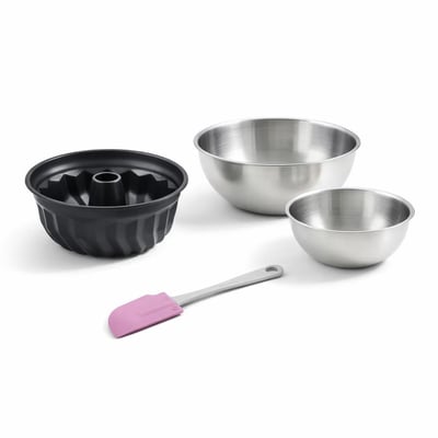 Set de 4 ustensiles de pâtisserie moule à gâteaux 2 bols ZENKER