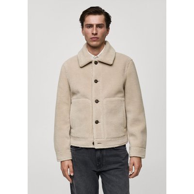 Manteau effet mouton mango shop