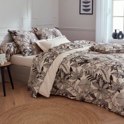 Housse de couette en percale aux impressions noires TRADILINGE
