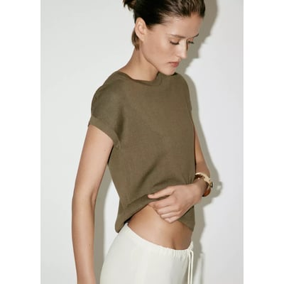 T-shirt maille manches courtes MANGO